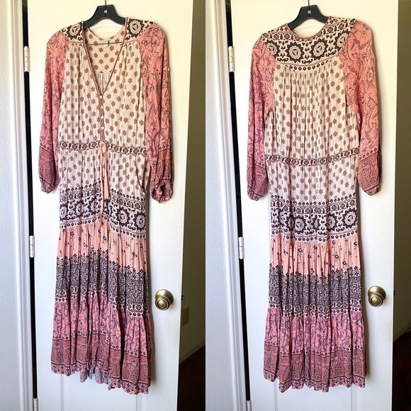 Spell Lionheart Gown Maxi Boho Tribal Paisley Sundown XS EUC - Picture 2 of 14